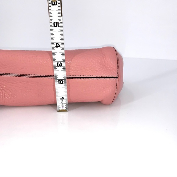 Cole Haan Pink Pebble Leather Baguete Shoulder Bag - Picture 9 of 11